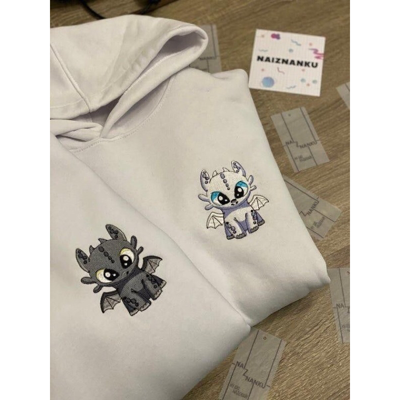 Áo Hoddie Thêu Hoạ Tiết Gragon , Áo Hoddie đôi Nam Nữ , Áo Hoddie thêu theo yêu cầu