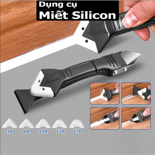 Bộ dụng cụ miết keo silicon, miết góc chà ron gạch - bộ cạo cắt keo silicone , đầu tuốt kim loại