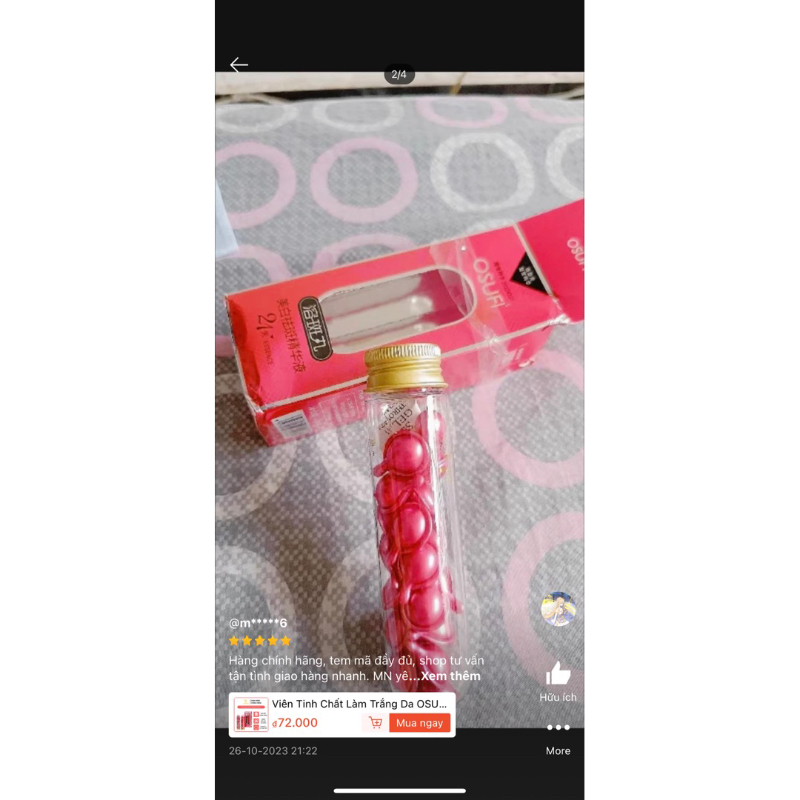 Viên Tinh Chất Làm Trắng Da OSUFI Giúp Trắng Da, Phục Hồi Trẻ Hóa Làn Da