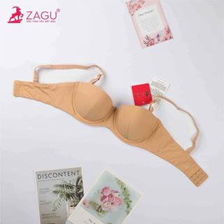 Áo Ngực Cúp Ngang, Mút Mỏng Trơn, 3 Móc Cài, Ôm Nâng Ngực ZAGU 9929 Chuẩn Hàng Thương Hiệu