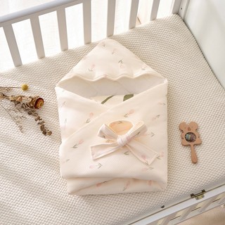 Chăn Choàng Ủ Chần Bông Sơ Sinh YeeHoo Họa tiết Tulip Dày Dặn Giữ Ấm Cho Bé Kích Thước 90 x 90 cm