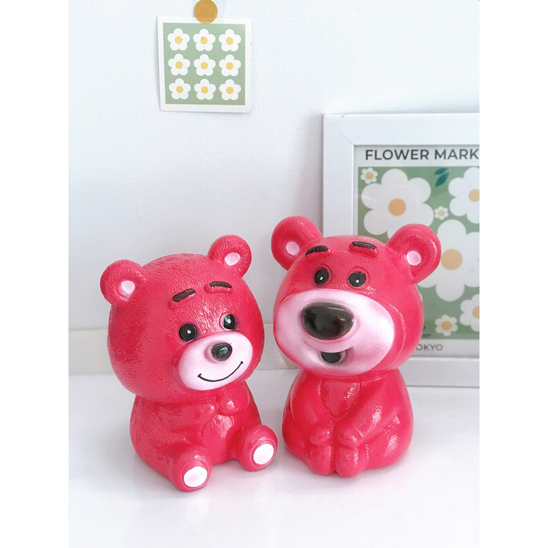 Ống tiết kiệm Gấu Dâu Losto hot hit 2023 quà tặng, decor trang trí TIEMMESODA