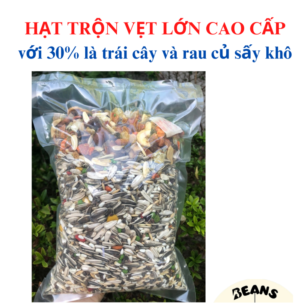 Hạt trộn vẹt cao cấp dành cho vẹt lớn xám, macaw, amazon, cockatoo,.. với thành phần phong phú