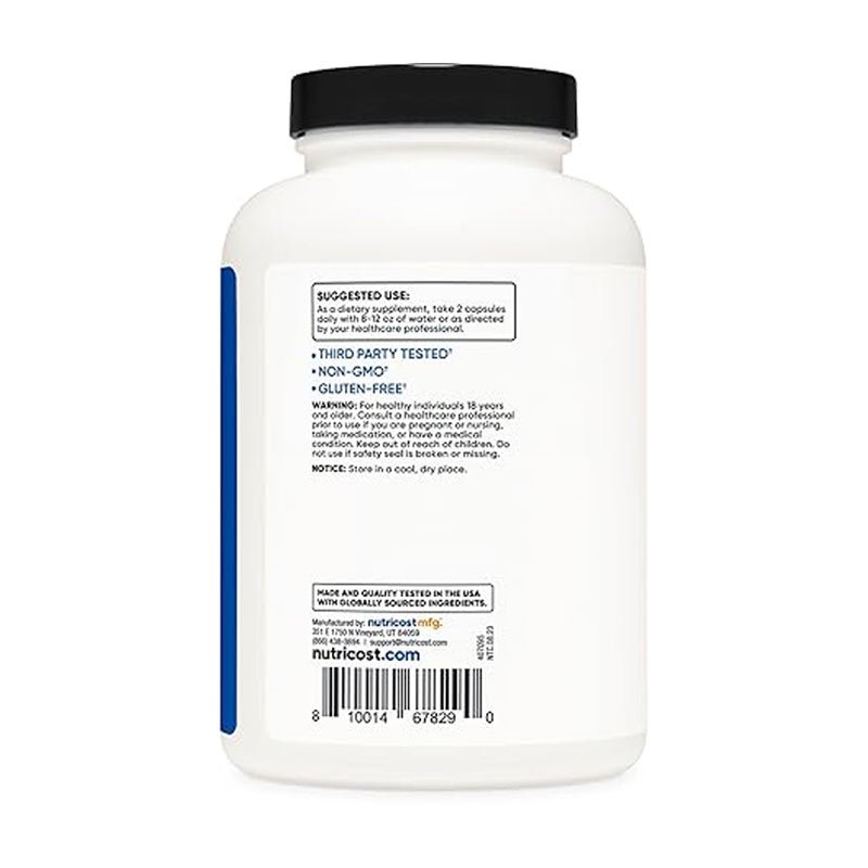 Nutricost Hmb + Vitamin D3  Bảo Vệ Và Duy Trì Cơ Bắp, Bổ Sung Canxi  240 Viên Nhộng