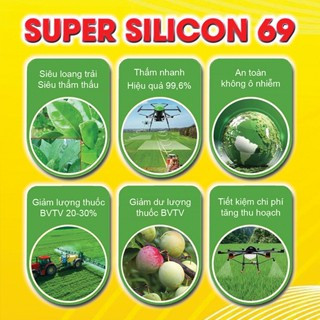 Super Silicon 69 - Tăng khả năng lan trải, thẩm thấu hoạt chất trên bề mặt lá