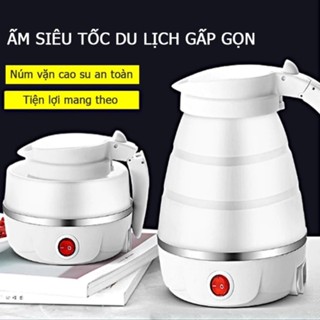 Ấm Đun Nước Mini Có Thể Gấp Gọn Tiện Lợi Cho Du Lịch Dung Tích 500ml Nhỏ Gọn