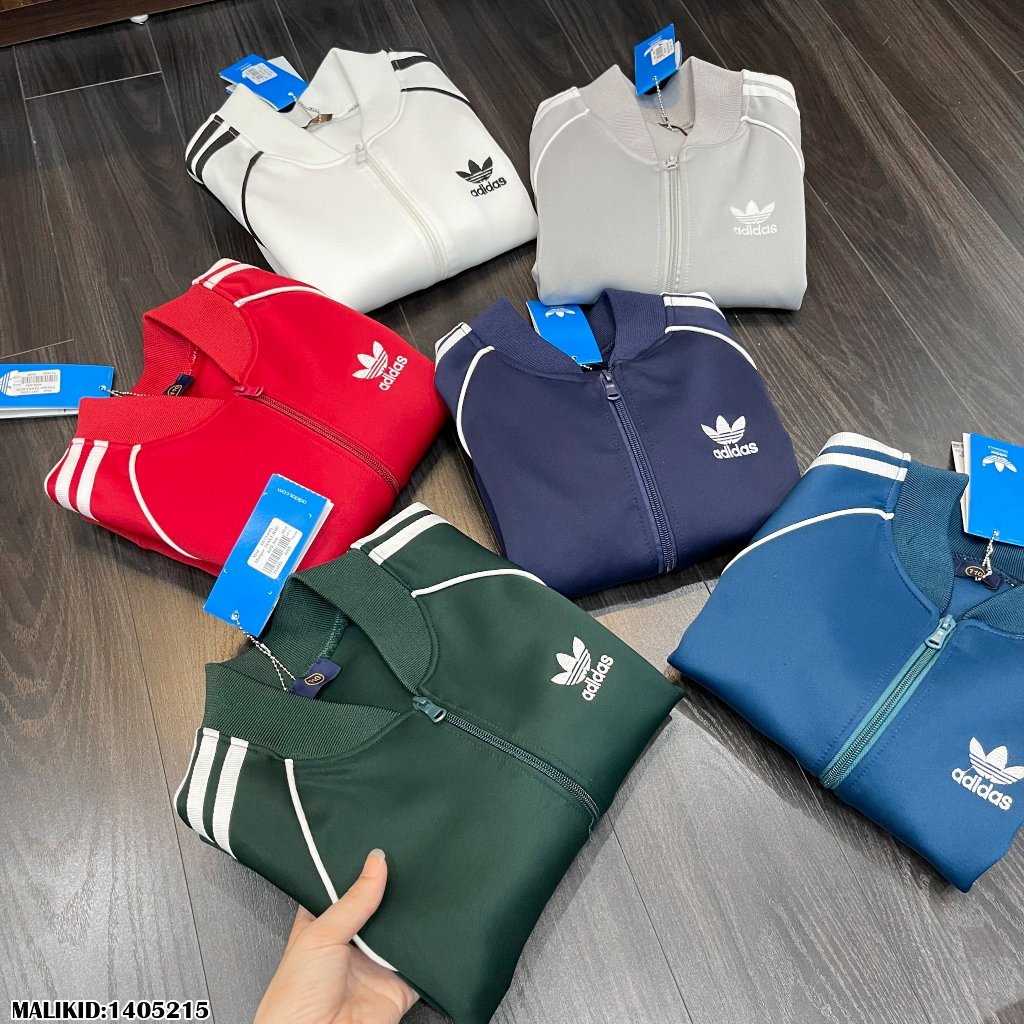 Áo khoác thể thao trẻ em Adidas thiết kế năng động, siu cá tính, Khoác 1 lớp 12-40kg