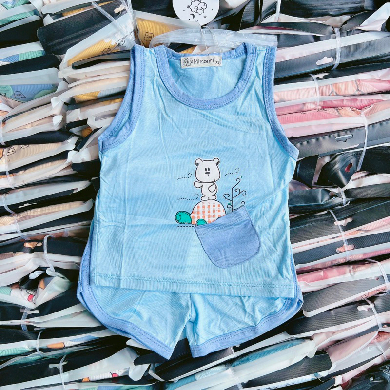 Bộ ba lỗ cho bé trai và bé gái 5-18kg