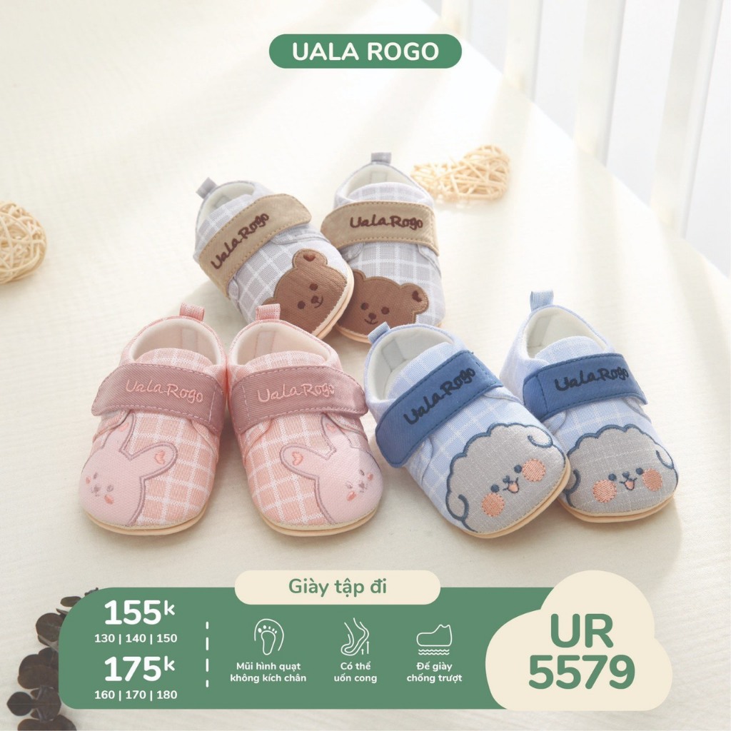 Giày Tập Đi Mùa Thu Hình Thú Ngộ Nghĩnh Cho Bé UalaRogo UR5544, UR5547, UR5561, UR5551, UR5579