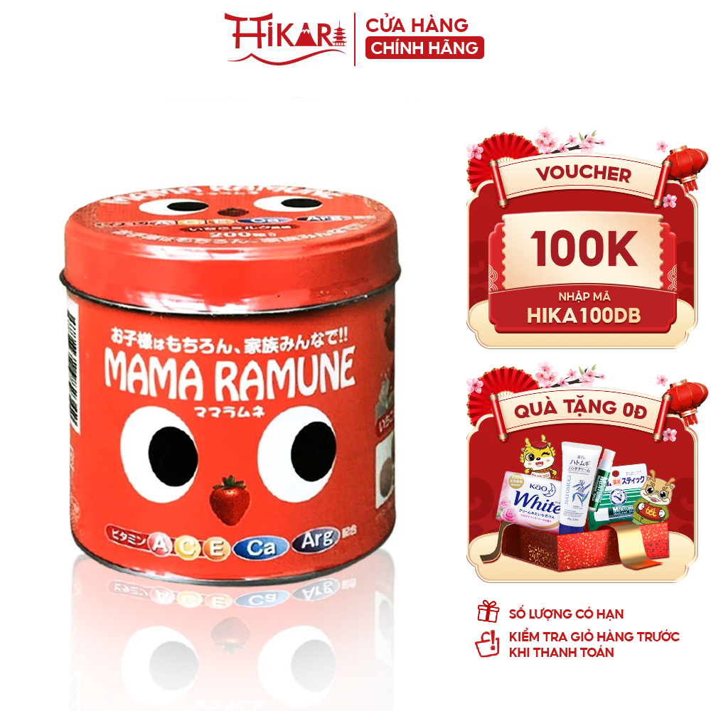 Kẹo Mama Ramune 200 viên Nhật Bản