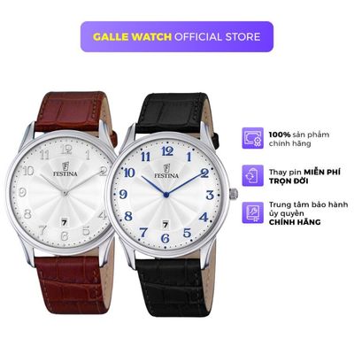 Đồng hồ nam Festina F6851 mặt kính Mineral cao cấp, chống nước 3ATM, dây da đeo tay thời trang, thanh lịch