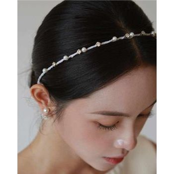 CÀI TÓC KIM LOẠI BỌC LỤA SATIN, BĂNG ĐÔ VẢI CÀI TÓC ĐÍNH ĐÁ, PHỐI HẠT TRAI CAO CẤP ESIS ACCESSORIES