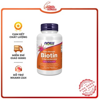 Now biotin 10.000mcg viên uống hỗ trợ mọc tóc và chống rụng tóc hậu covid