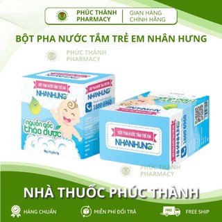 Bột pha nước tắm trẻ em Nhân Hưng túi 10 gói , hộp 30 gói