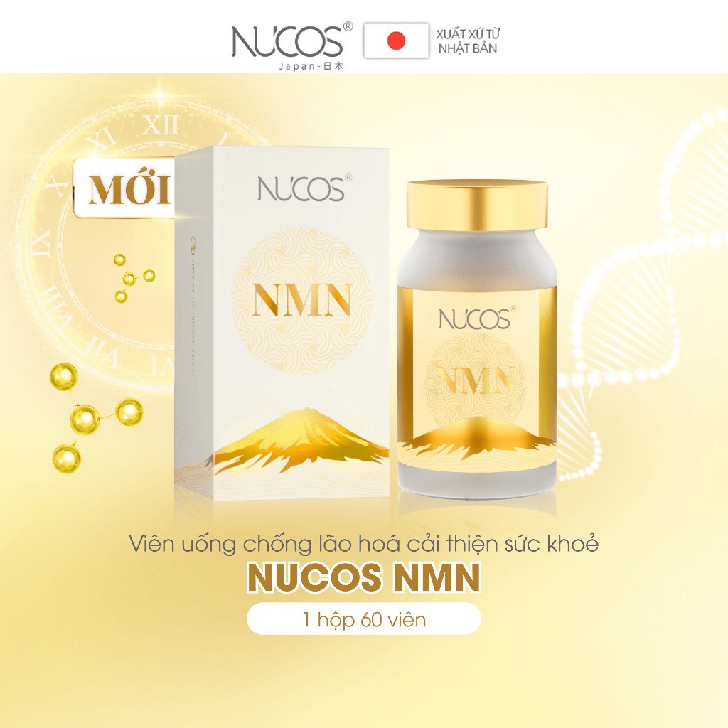 Viên uống NMN chống lão hóa hỗ trợ sức khỏe Nucos NMN 1 hộp x 60 viên