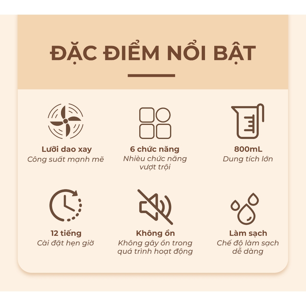 Máy làm sữa hạt Gemhaus GH110, máy nấu sữa hạt đa năng, xay sinh tố, nấu cháo, tự vệ sinh...