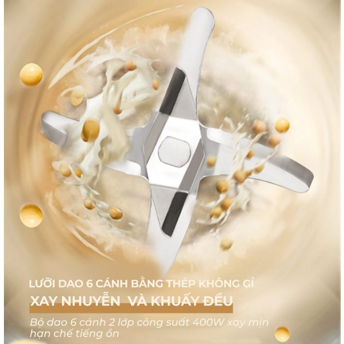 Máy làm sữa hạt Gemhaus GH110, máy nấu sữa hạt đa năng, xay sinh tố, nấu cháo, tự vệ sinh...