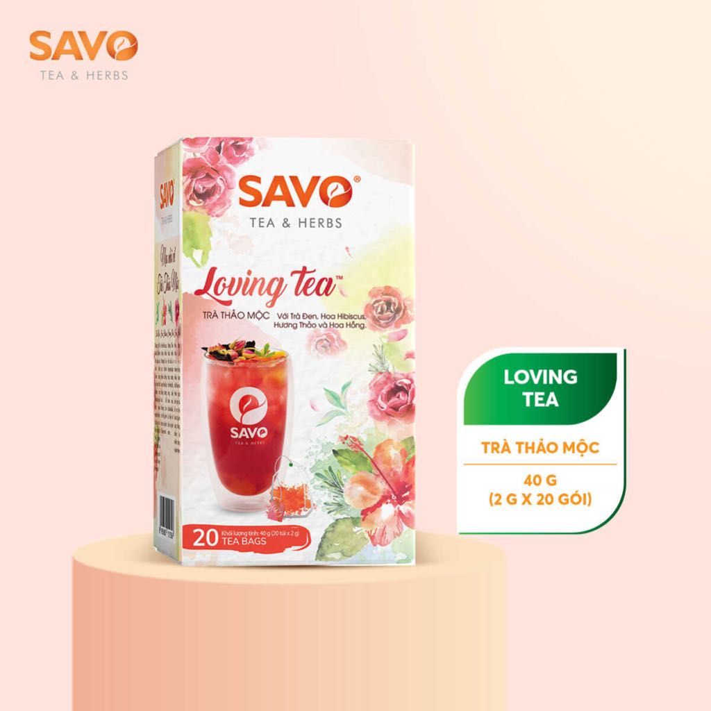 Trà Thảo Mộc Loving Tea SAVO túi lọc thảo mộc (hộp 20 gói x 2g)