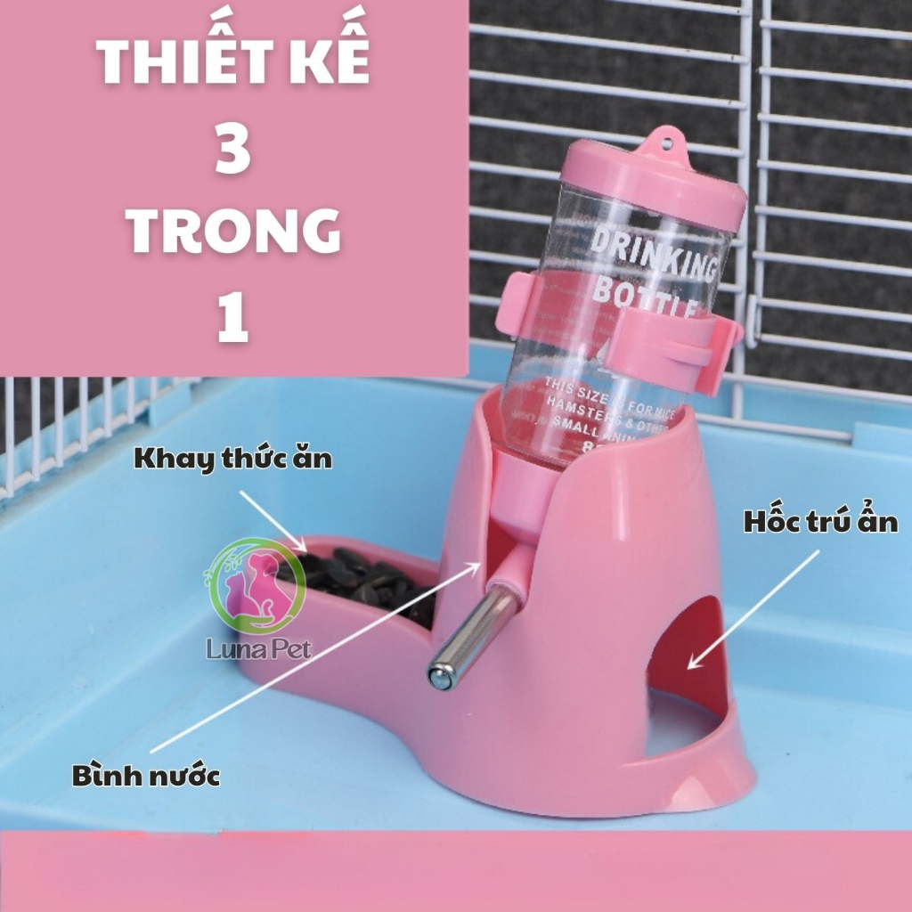 Đế bình nước cho Hamster 3in1 Luna Pet DB01  - Chân đế giữ bình nước cho hamster