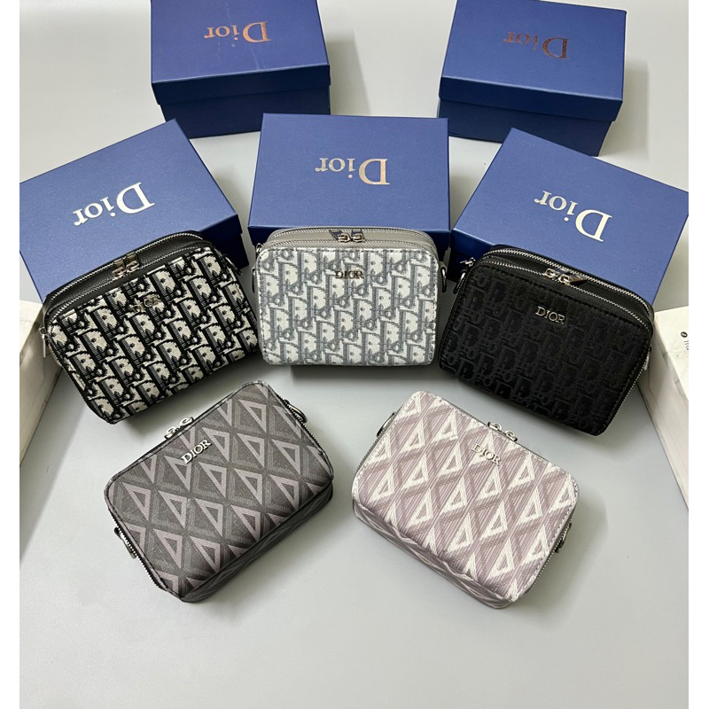 Túi Đeo Chéo CD Vân Dệt Thổ Cẩm Hót Trend - Túi Đeo Chéo Di.OR Nam Nữ Ful Box