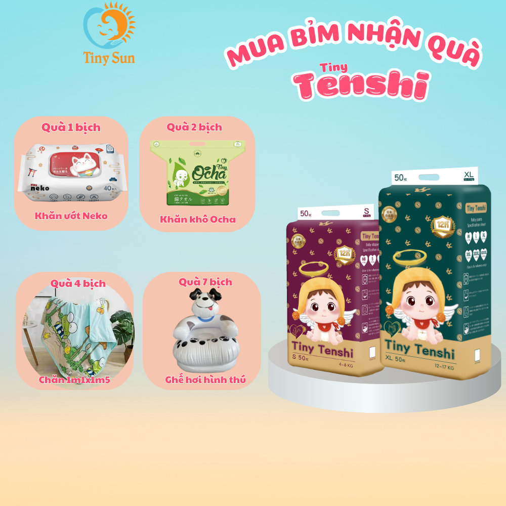 Quà tặng khi mua tã bỉm Tiny Tenshi chính hãng