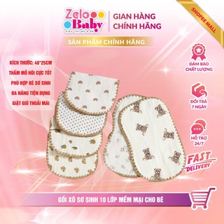 Gối xô sơ sinh 10 lớp mềm mại cho bé