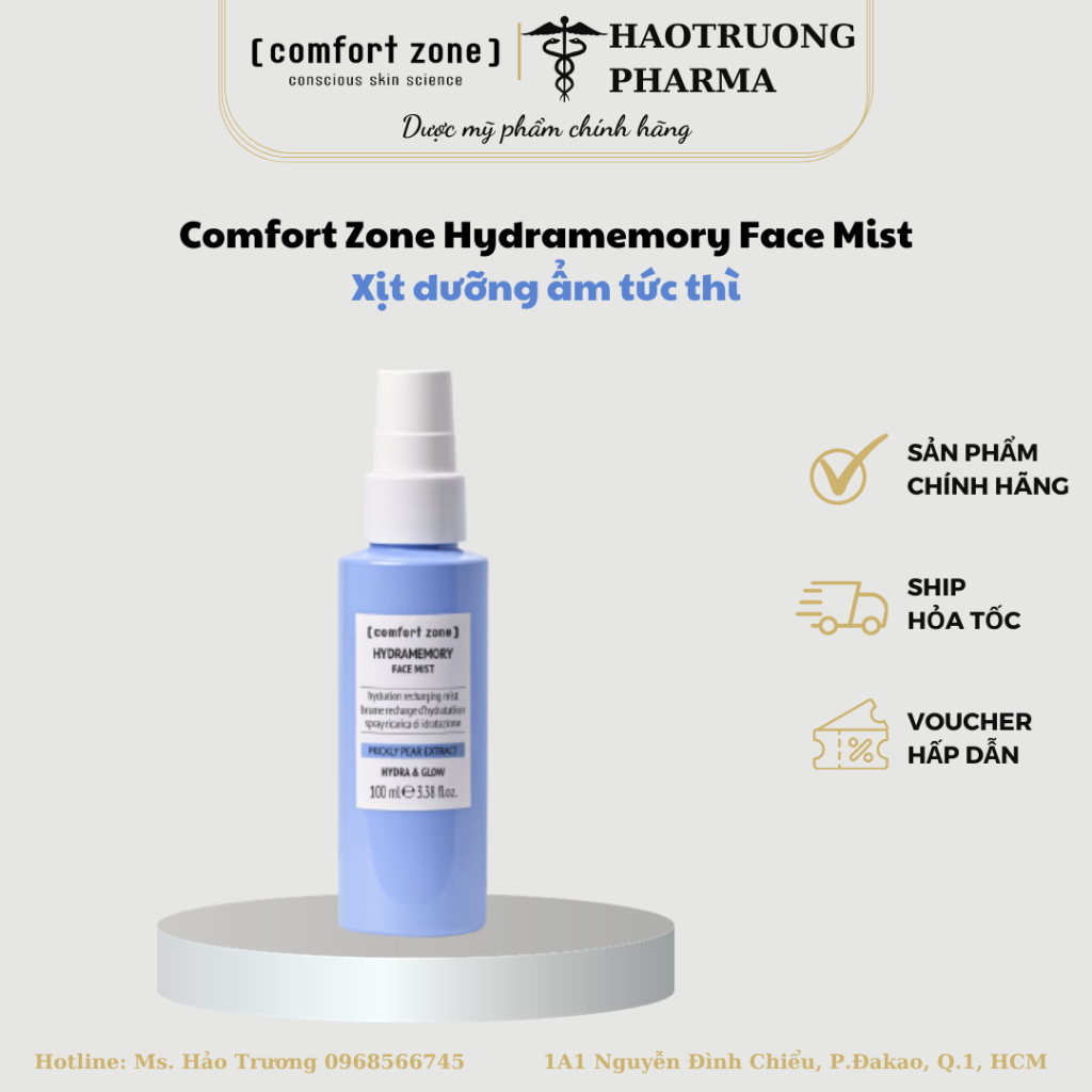Comfort Zone Hydramemory Face Mist - Xịt dưỡng ẩm tái tạo da 100ml