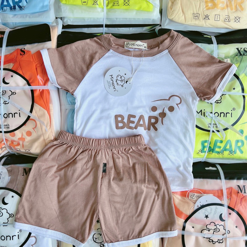 Bô thun lạnh tay ngắn quần ngắn cho bé 5-18kg