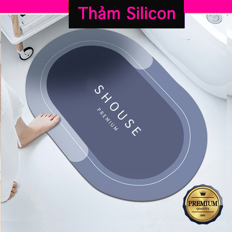 Thảm Lau Chân Silicon trải sàn vân đá chùi siêu thấm hút nước phòng tắm chống trượt cao cấp đế cao su chất siêu dày 2022