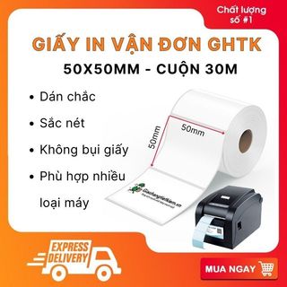 Giấy in tem, mã vận đơn ghtk 50x50mm