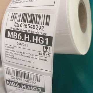 [CUỘN 30M] GIẤY IN TEM, MÃ VẬN ĐƠN GHTK 50x50mm