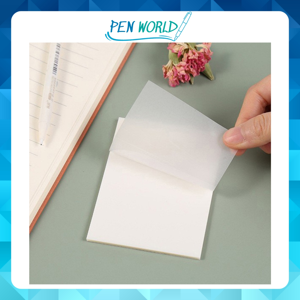 Giấy note trong suốt dễ thương dán đánh dấu trang nhỏ - vừa - lớn tiện lợi cho học sinh văn phòng
