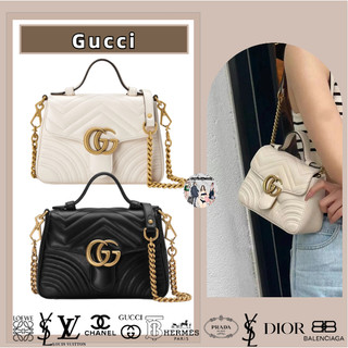 Dòng Gucci/GG Marmont/túi xách/túi đeo chéo vai/làm bằng da chevron