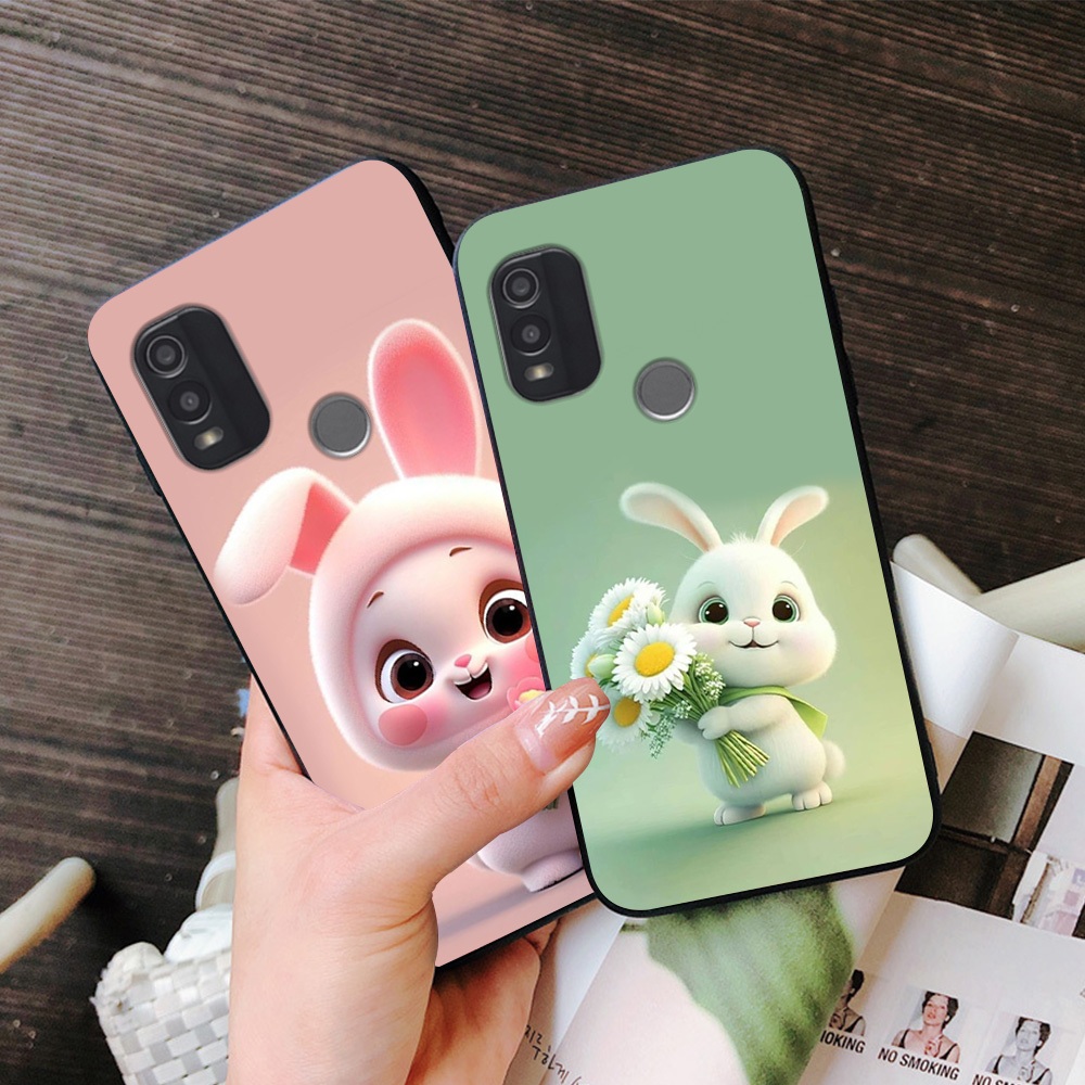 Ốp lưng nokia c21 plus / nokia g11 / nokia g11 plus in hình thỏ siêu dễ thương