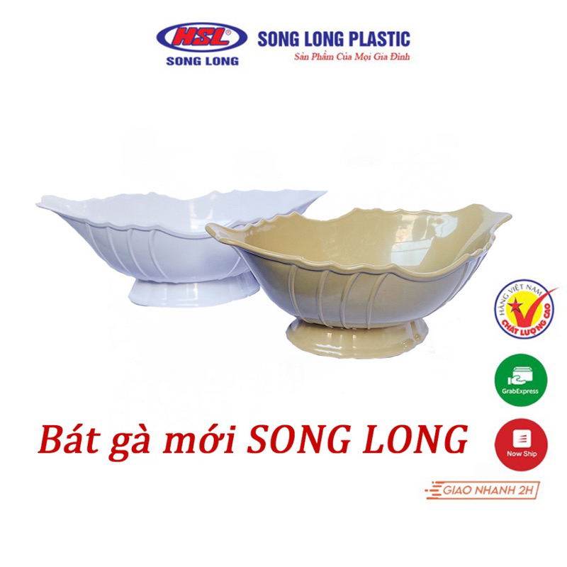 Bát thuyền nhựa song long  đựng gà  cúng thắp hương