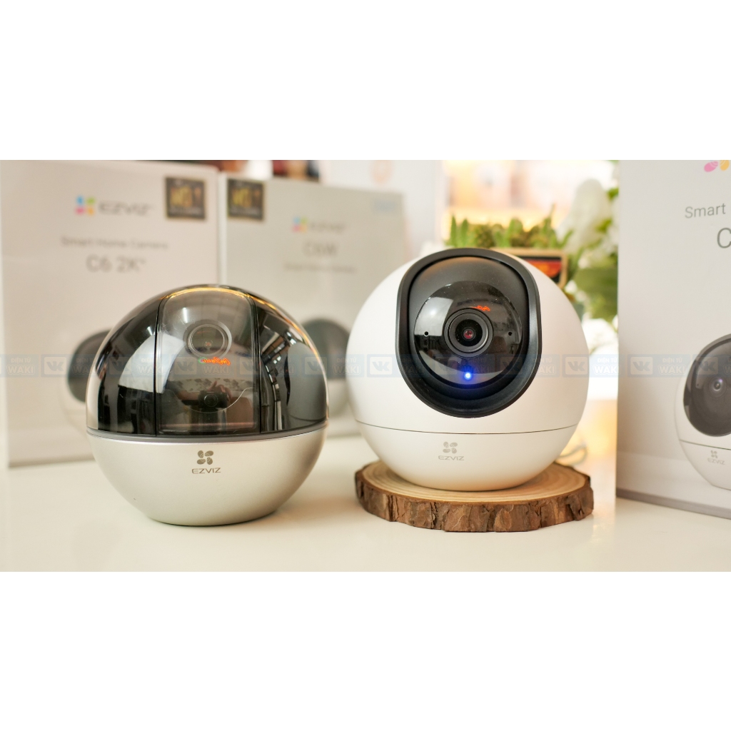 Camera Wifi Trong Nhà Ezviz H6 3K 5MP tầm nhìn đêm công nghệ Starlight, Đàm Thoại, Xoay 360 Độ, AI Thông Minh