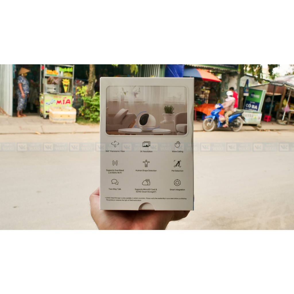 Camera Wifi Trong Nhà Ezviz H6 3K 5MP tầm nhìn đêm công nghệ Starlight, Đàm Thoại, Xoay 360 Độ, AI Thông Minh