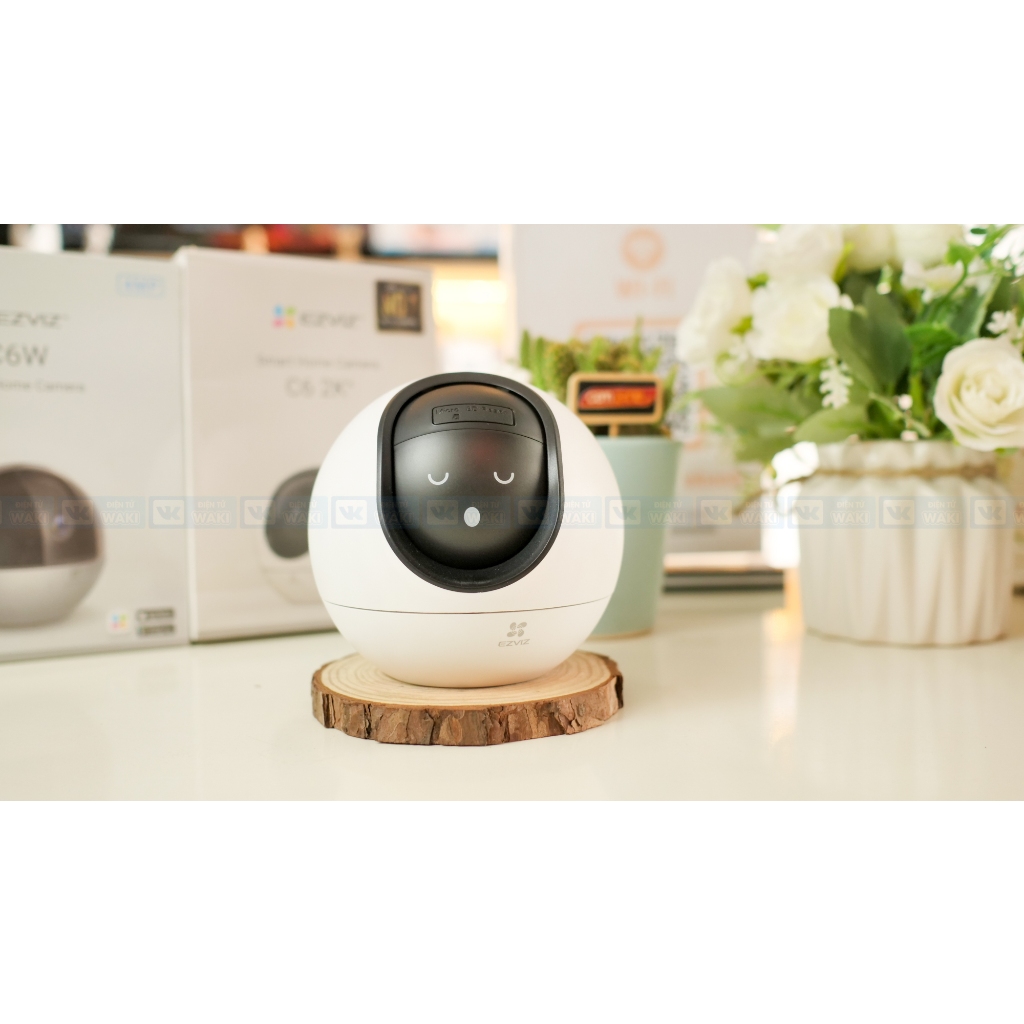 Camera Wifi Trong Nhà Ezviz H6 3K 5MP tầm nhìn đêm công nghệ Starlight, Đàm Thoại, Xoay 360 Độ, AI Thông Minh