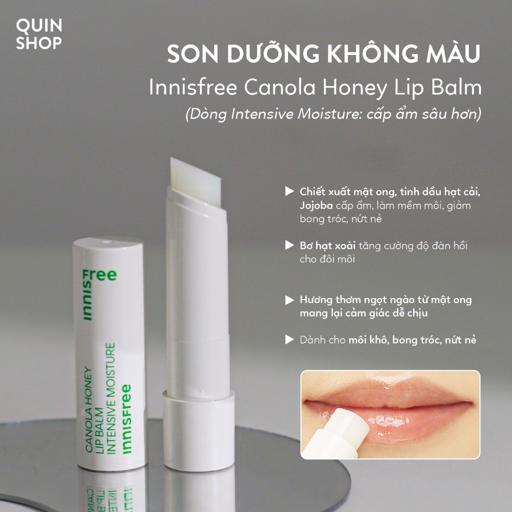 Son Dưỡng Môi Không Màu Innisfree Canola Honey Intensive Moisture Lip Balm