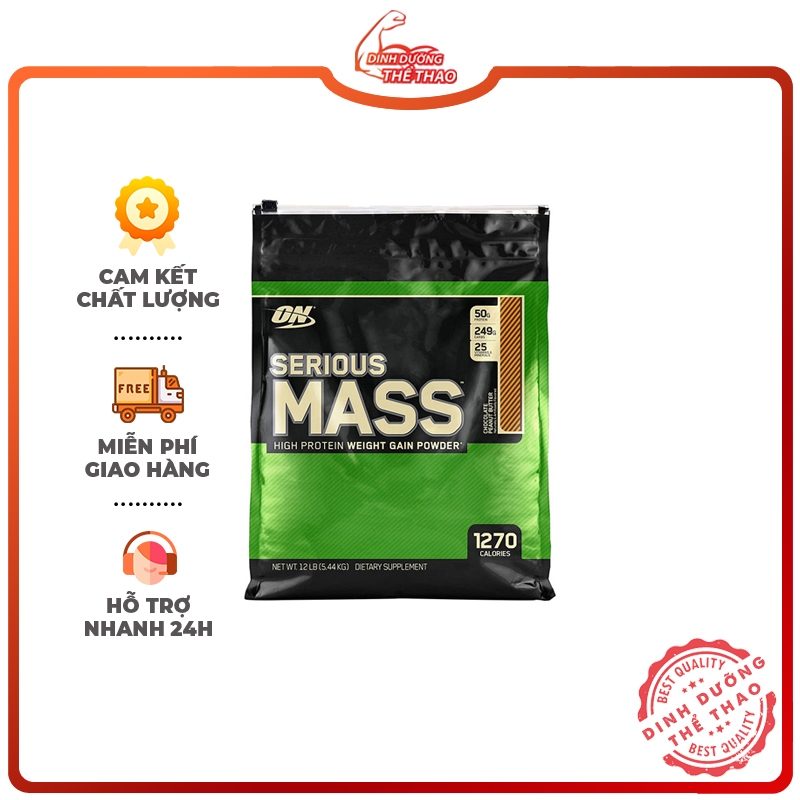 Sữa Tăng Cân Tăng Cơ Serious Mass 12lbs - On Authentic 100%