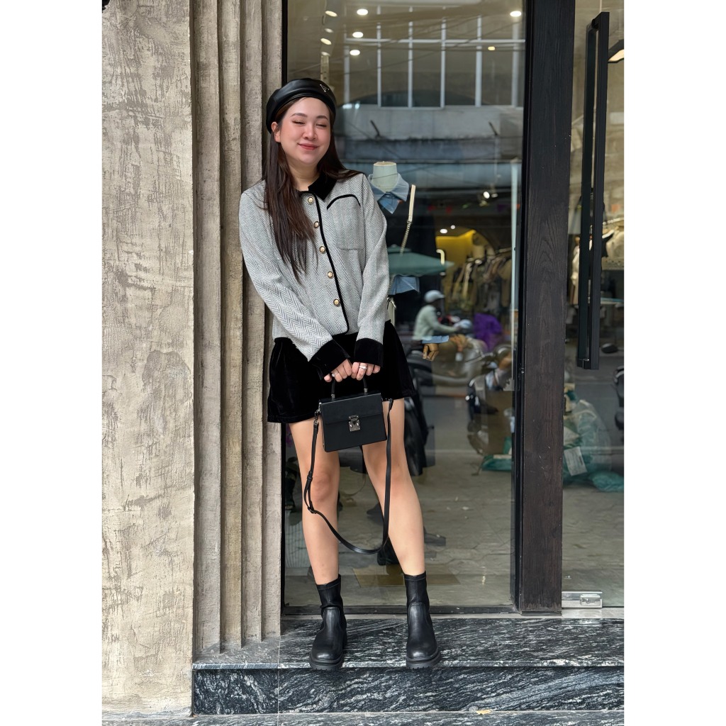 BIGSIZE ÁO DẠ PHỐI NHUNG - 19735