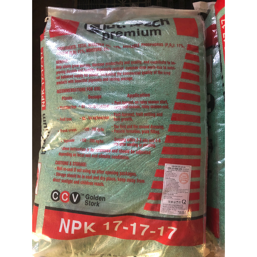 Phân bón NPK 17-17-17 con cò vàng