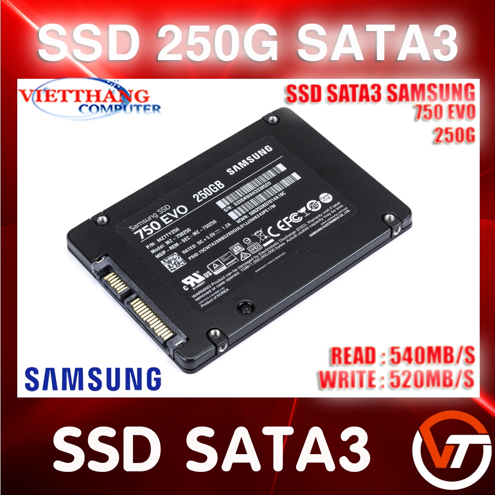 Ổ cứng SSD 250GB Samsung 750 EVO 2.5-Inch SATA 3 ( Cũ - 2nd )