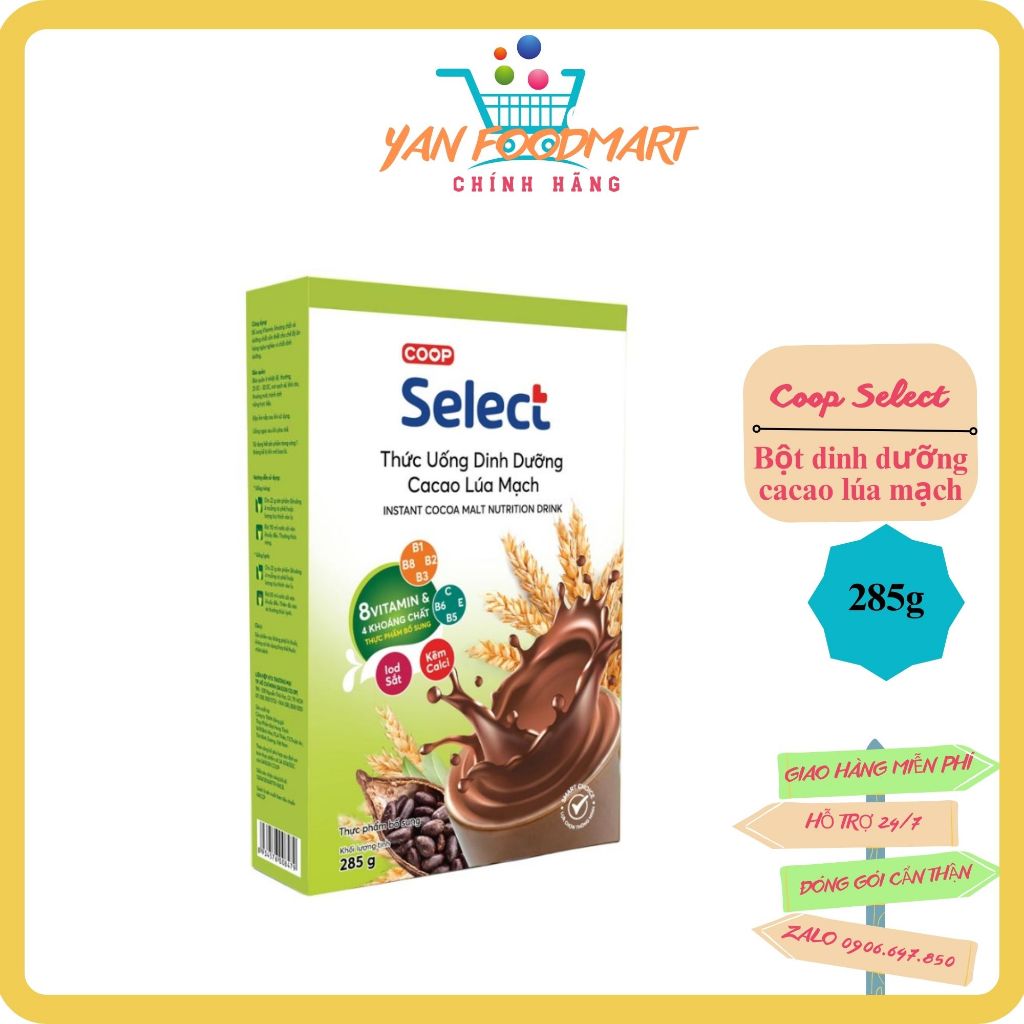 Coop Select Bột dinh dưỡng cacao lúa mạch 285g