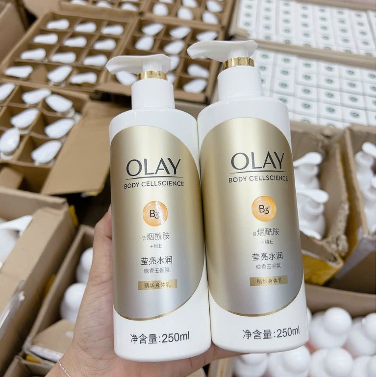 Dưỡng thể Olay Body Cellscience B3+Vitamin E Siêu Trắng Da 250ml