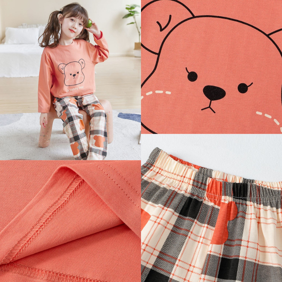 Bộ Dài Tay Bé Gái 4 –  12 Tuổi  Thun Cotton Thu Đông  - Trendykids  Chuyên Đồ Bộ Dài Tay Bé Gái Size Đại