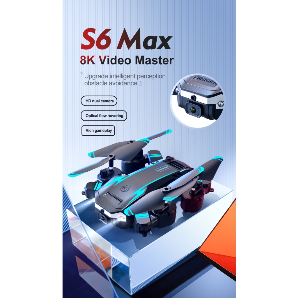 Máy bay không người lái S6 MAX Chụp ảnh trên không bằng camera kép độ phân giải cao 8K, tránh chướng ngại vật thông minh