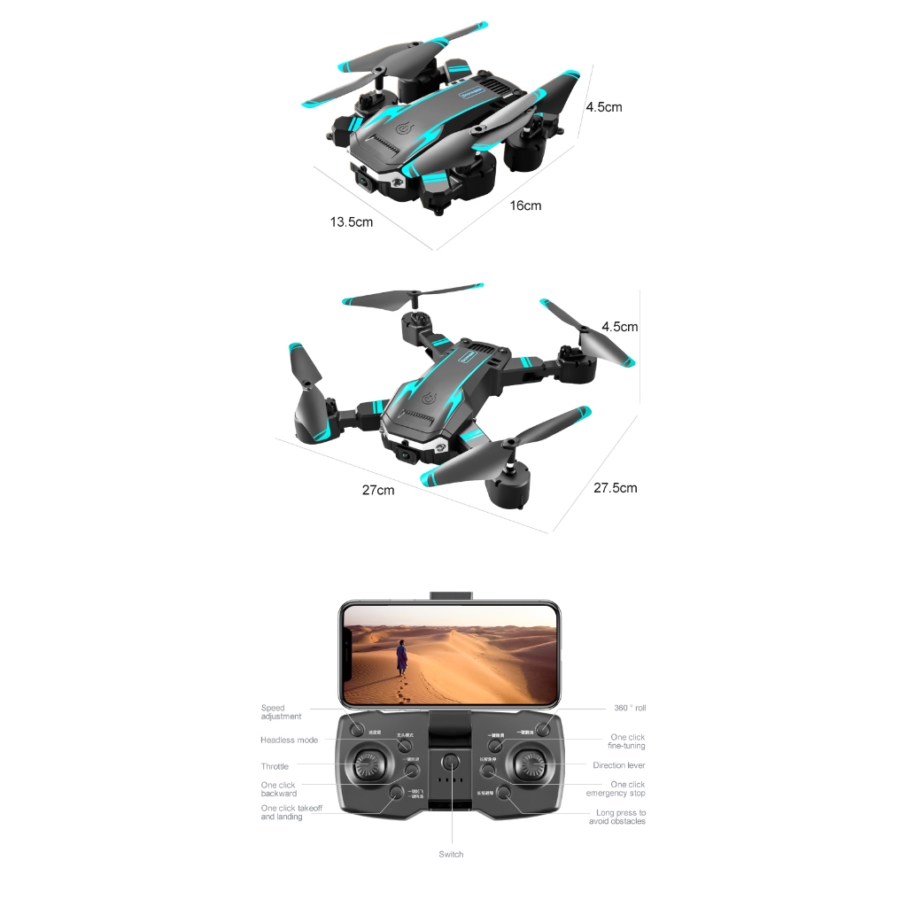 Máy bay không người lái S6 MAX Chụp ảnh trên không bằng camera kép độ phân giải cao 8K, tránh chướng ngại vật thông minh