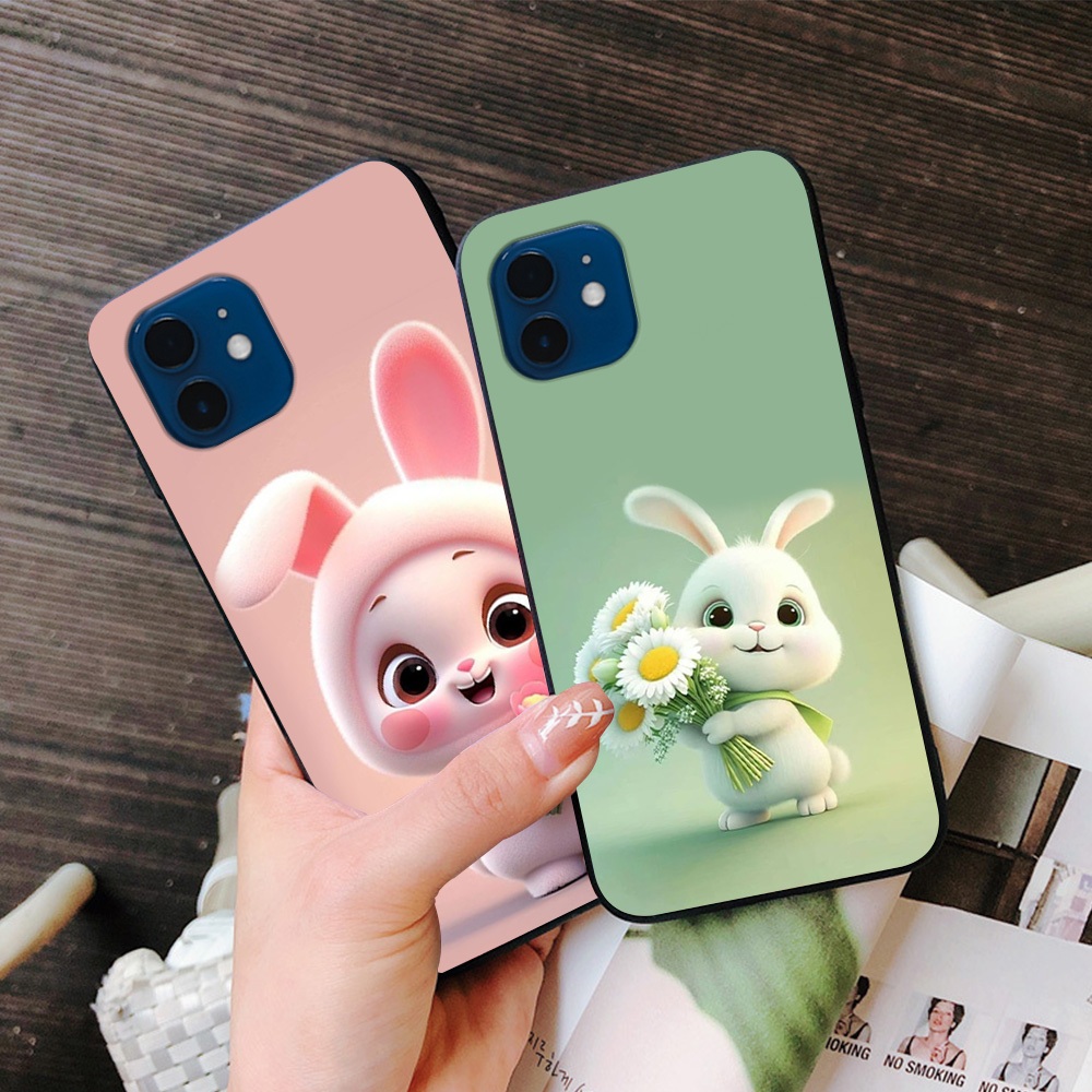 Ốp lưng Iphone 12 / ip 12 mini / ip 11 in hình thỏ siêu dễ thương