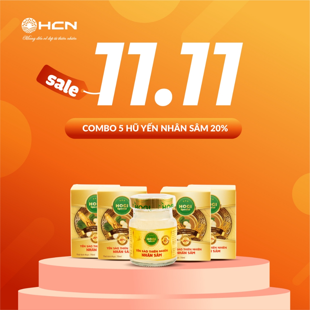 Hũ Yến Sào Nhân Sâm Hogi HCN Special 20% Tổ Yến Tăng Cường Sức Khỏe 70ml